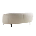 Amboise 3-Seater Curved Sofa with Ball Cushions, Beige Linen Blend