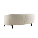 Amboise 3-Seater Curved Sofa with Ball Cushions, Ecru Boucle