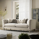 Ashby Chesterfield Large 3-Seater Sofa, Oatmeal Chenille