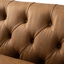 Ashby Chesterfield Large 3-Seater Sofa, Tan Faux Leather