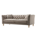 Ashby Chesterfield Large 3-Seater Sofa, Taupe Chenille