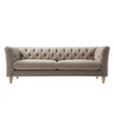 Ashby Chesterfield Large 3-Seater Sofa, Taupe Chenille