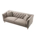 Ashby Chesterfield Large 3-Seater Sofa, Taupe Chenille