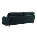 Daphnis Aegean Blue Velvet Sofa Large 3-Seater