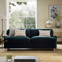 Daphnis Aegean Blue Velvet Sofa Large 3-Seater