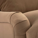 Daphnis Camel Velvet Sofa, Grande Chaise Right Hand Facing