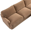 Daphnis Camel Velvet Sofa, Grande Chaise Right Hand Facing