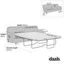 Daphnis Camel Velvet Sofa Bed Large 3-Seater