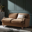 Daphnis Camel Velvet Sofa, 2-Seater