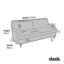 Daphnis Fudge Velvet Sofa, 2-Seater