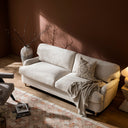 Daphnis Oatmeal Fabric Sofa Bed Large 3-Seater