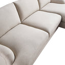 Daphnis Oatmeal Fabric Sofa, Grande Chaise Sofa Right Hand Facing