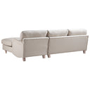 Daphnis Oatmeal Fabric Sofa, Grande Chaise Sofa Right Hand Facing