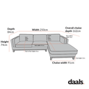 Dipley Beige Boucle Fabric Sofa, Grande Chaise Sofa Right Hand Facing
