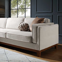 Dipley Champagne Velvet Sofa Grande Chaise Sofa Left Hand Facing
