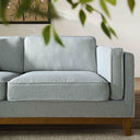 Dipley Sage Woven Fabric Sofa Grande Chaise Sofa Left Hand Facing