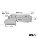 Dipley Sage Woven Fabric Sofa Grande Chaise Sofa Left Hand Facing