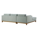 Dipley Sage Woven Fabric Sofa Grande Chaise Sofa Left Hand Facing