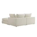 Lutyens Beige Linen Blend Modular Sofa 2-Piece Chaise