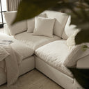 Lutyens Beige Linen Blend Modular Sofa 2-Piece Chaise