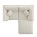 Lutyens Beige Linen Blend Modular Sofa 2-Piece Chaise