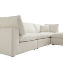 Lutyens Beige Linen Blend Modular Sofa 3-Piece Chaise