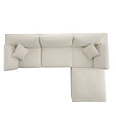 Lutyens Beige Linen Blend Modular Sofa 3-Piece Chaise