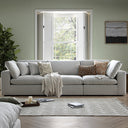 Lutyens Light Grey Linen Blend Modular Sofa, 3-Piece