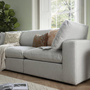 Lutyens Light Grey Linen Blend Modular Sofa, 3-Piece