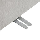 Lutyens Light Grey Linen Blend Modular Sofa 3-Piece Chaise