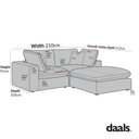 Lutyens Moss Green Velvet Modular Sofa 2-Piece Chaise