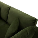 Lutyens Moss Green Velvet Modular Sofa 2-Piece Chaise