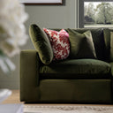 Lutyens Moss Green Velvet Modular Sofa 2-Piece Chaise