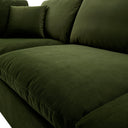 Lutyens Moss Green Velvet Modular Sofa, 3-Piece