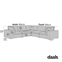 Lutyens Oatmeal Weave Fabric Blend Modular Sofa 5-Piece Corner Set