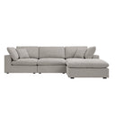 Lutyens Taupe Boucle Modular Sofa 3-Piece Chaise