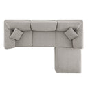 Lutyens Taupe Boucle Modular Sofa 3-Piece Chaise