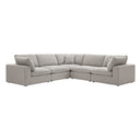 Lutyens Taupe Boucle Modular Sofa 5-Piece Corner Set