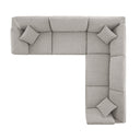 Lutyens Taupe Boucle Modular Sofa 5-Piece Corner Set