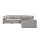 Lutyens Taupe Boucle Modular Sofa 5-Piece Corner Set