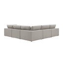 Lutyens Taupe Boucle Modular Sofa 5-Piece Corner Set