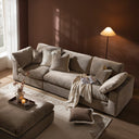 Lutyens Taupe Velvet Modular Sofa, 3-Piece