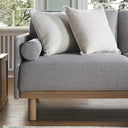 Timber Grey Marl Fabric Sofa, Large 3-Seater Chaise Sofa Right Hand Facing