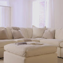 Cairo Feather Left Hand Corner Sofa - Vanilla