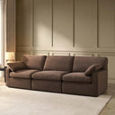 Cairo Feather 3 Seater Sofa - Chocolate
