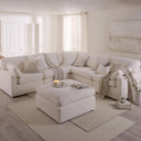 Cairo Feather Left Hand Corner Sofa - Vanilla