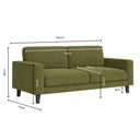 Soho 3 Seater Sofa - Olive Green
